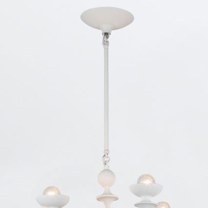 Quintiesse - Lustre à tige CADENCE 18xE14/40W/230V blanc