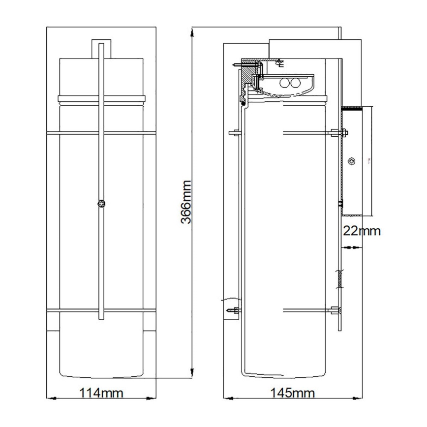 Quintiesse - Applique murale d'extérieur LED EAMES M LED/10W/230V IP44 noir