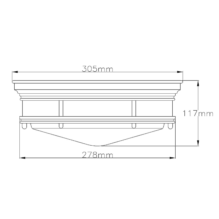 Quintiesse - Plafonnier d'extérieur HADRIAN 2xE27/40W/230V diam. 27,8 cm IP44 bronze