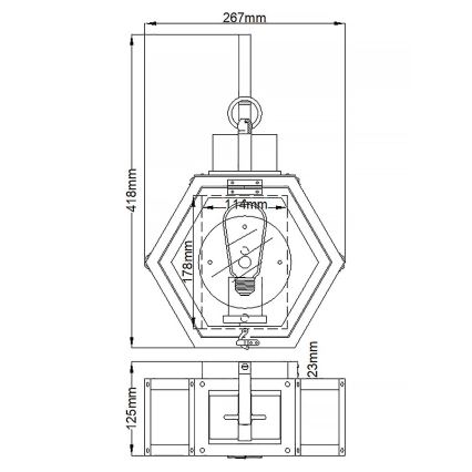Quintiesse - Applique murale d'extérieur HEATH S 1xE27/60W/230V IP44 noire