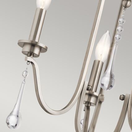 Quintiesse - Suspension sur tige KARLEE 3xE14/60W/230V Ø 45,7 cm chrome mat