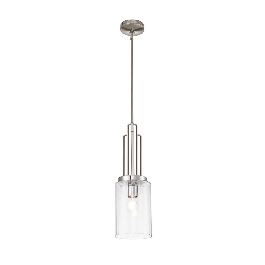 Quintiesse - Lustre sur tige KIMROSE 1xE27/60W/230V diam. 17,8 cm chrome brillant