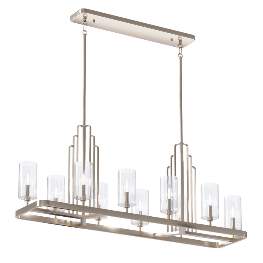 Quintiesse - Lustre sur tige KIMROSE 10xE14/40W/230V chrome brillant