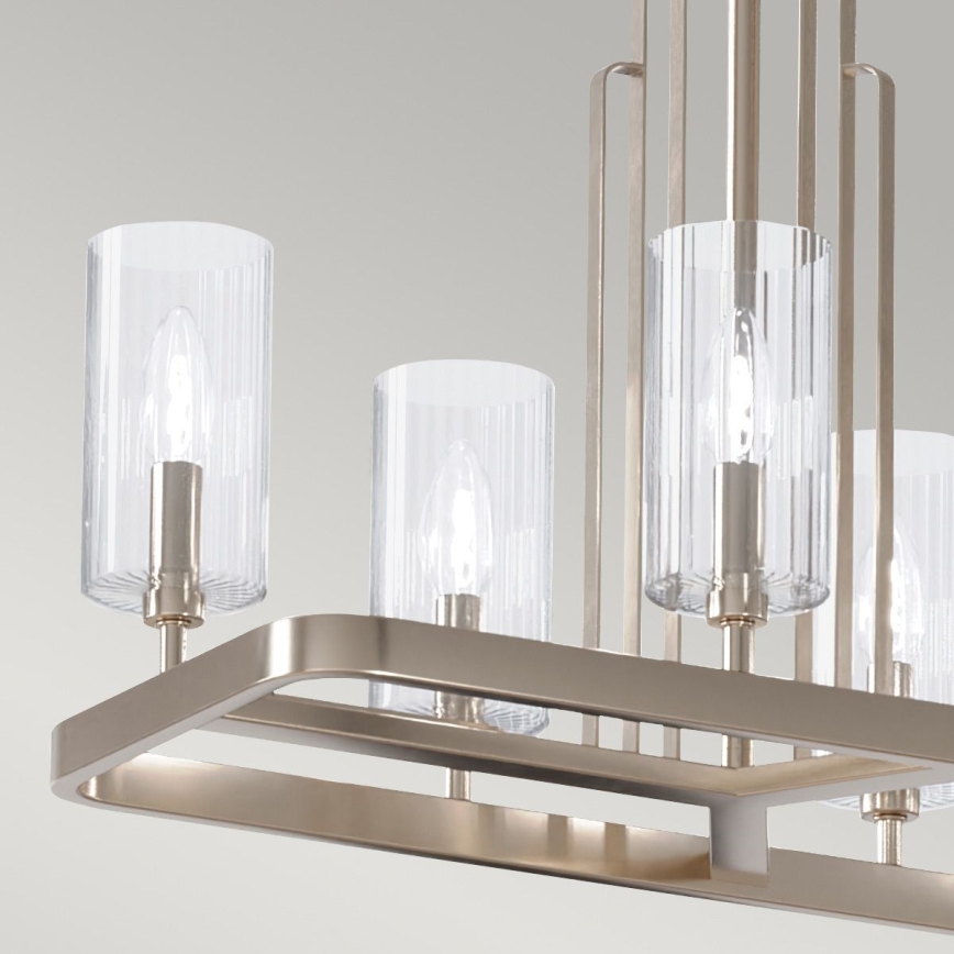 Quintiesse - Lustre sur tige KIMROSE 10xE14/40W/230V chrome brillant