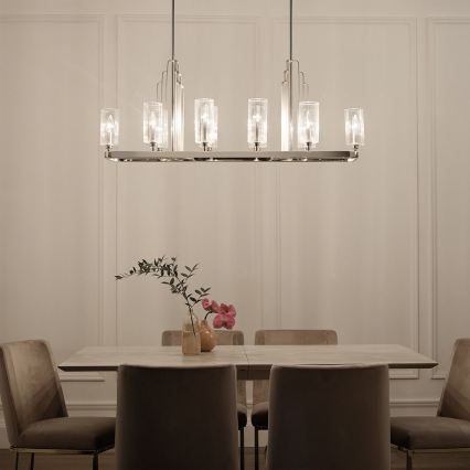 Quintiesse - Lustre sur tige KIMROSE 10xE14/40W/230V chrome brillant