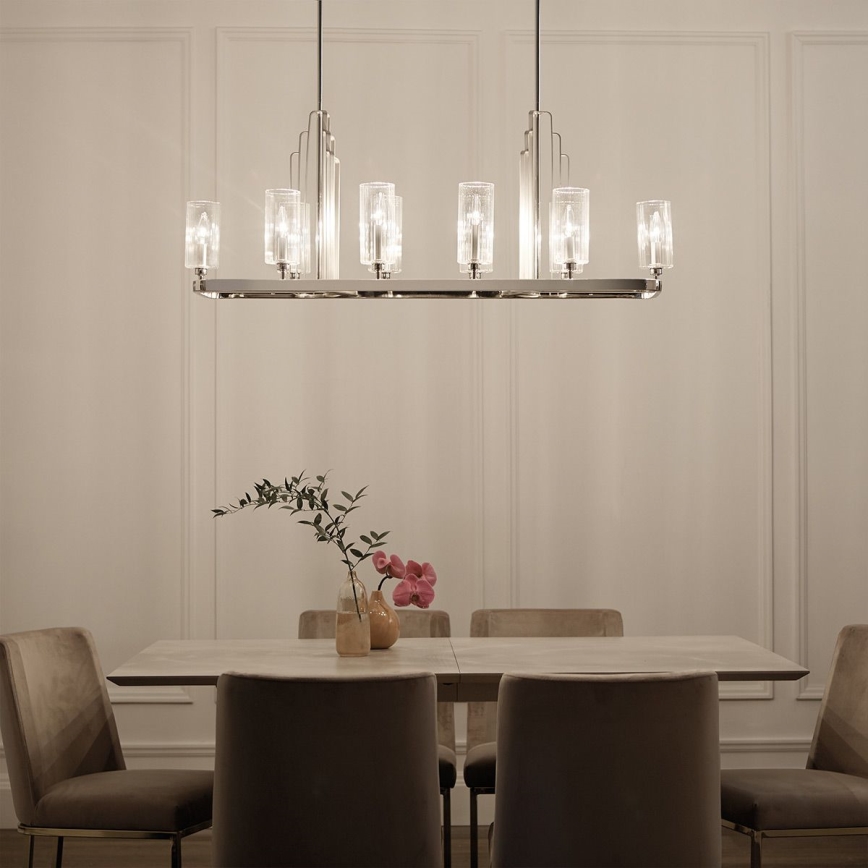 Quintiesse - Lustre sur tige KIMROSE 10xE14/40W/230V chrome brillant