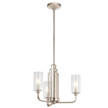 Quintiesse - Lustre sur tige KIMROSE 3xE14/40W/230V Ø 45,9 cm chrome brillant