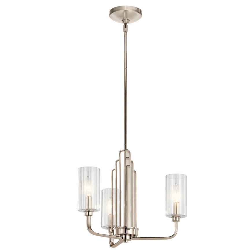 Quintiesse - Lustre sur tige KIMROSE 3xE14/40W/230V Ø 45,9 cm chrome brillant