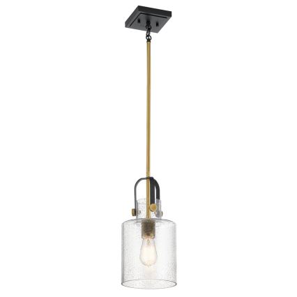 Quintiesse - Suspension sur tige KITNER 1xE27/60W/230V Ø 18 cm doré/noir