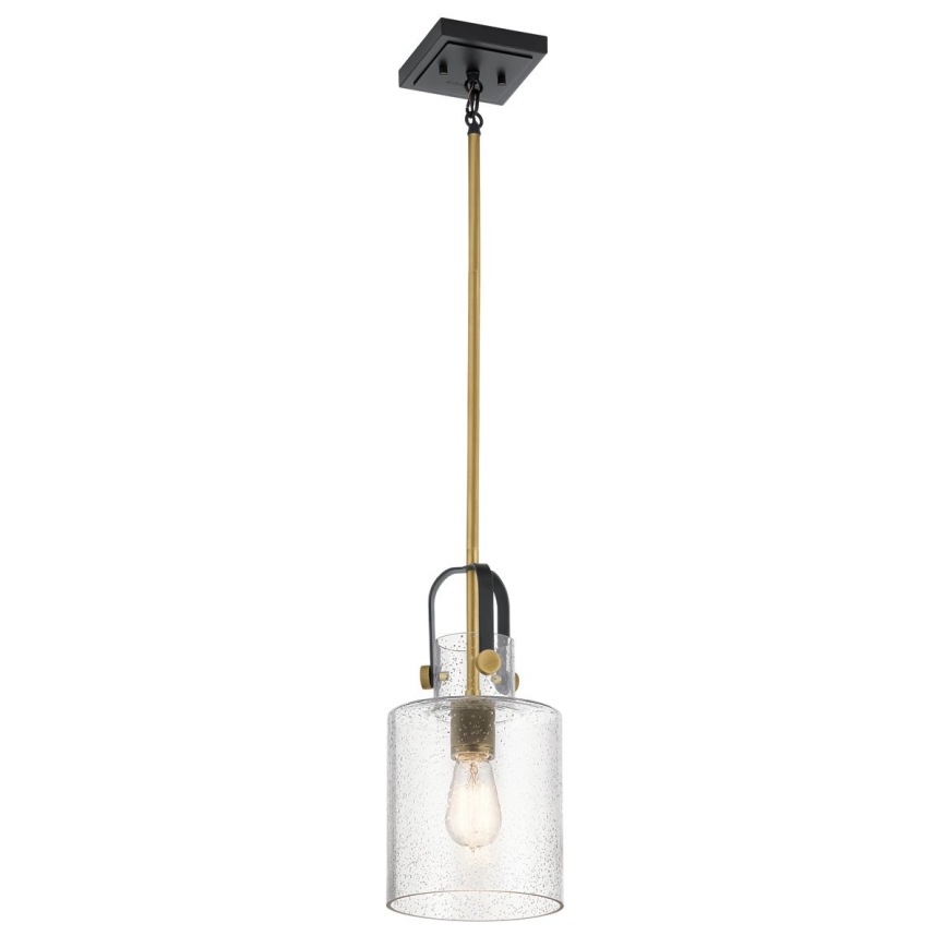 Quintiesse - Suspension sur tige KITNER 1xE27/60W/230V Ø 18 cm doré/noir
