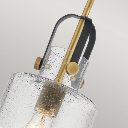 Quintiesse - Suspension sur tige KITNER 1xE27/60W/230V Ø 18 cm doré/noir