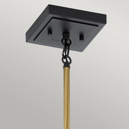 Quintiesse - Suspension sur tige KITNER 1xE27/60W/230V Ø 18 cm doré/noir