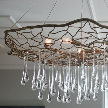 Quintiesse - Lustre sur câble LAGUNA 6xE14/40W/230V Ø 91,4 cm doré