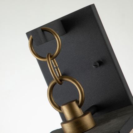 Quintiesse - Applique murale d'extérieur LAHDEN M 1xE27/60W/230V IP44 noir/doré