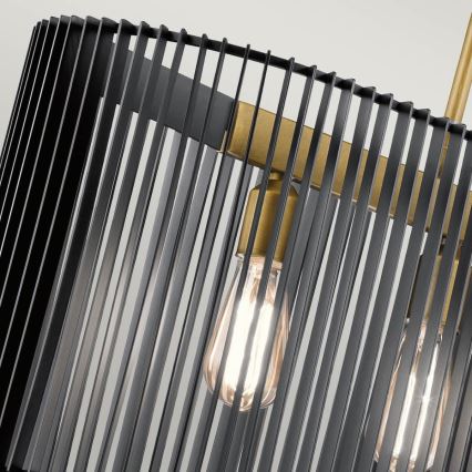 Quintiesse - Suspension sur tige LINARA 5xE27/60W/230V noir/doré