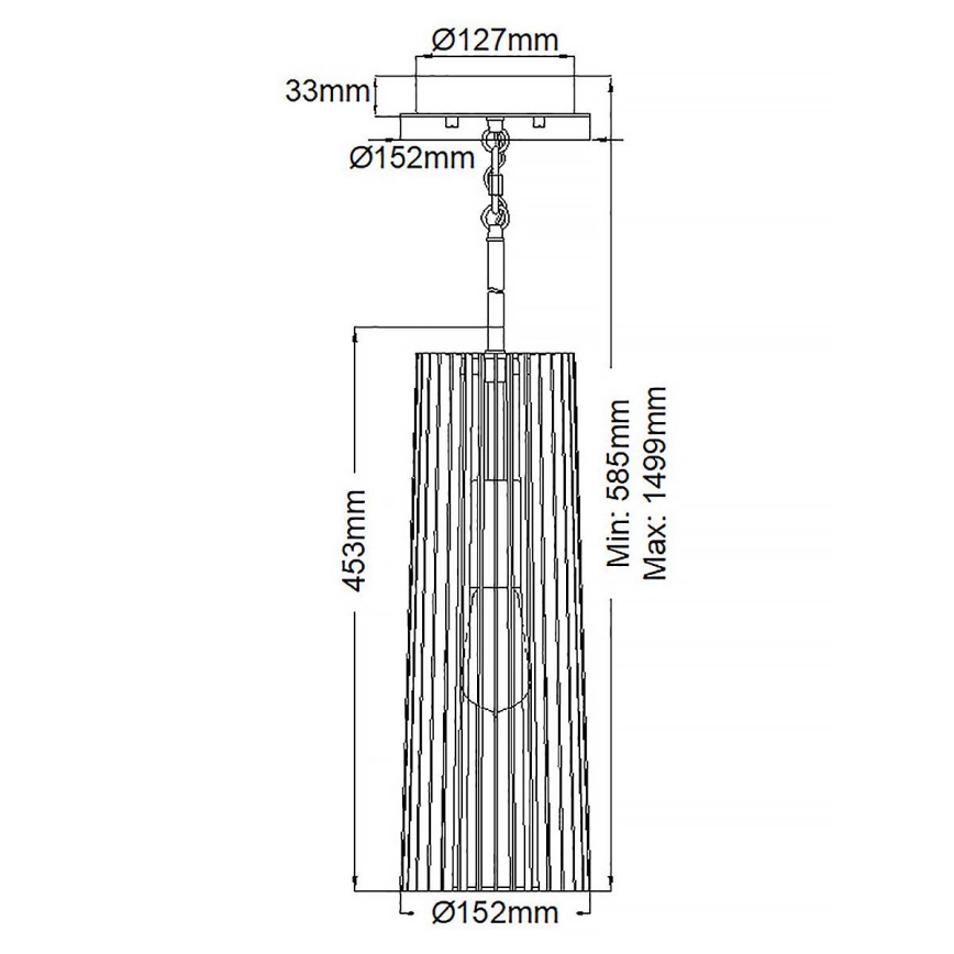 Quintiesse - Lustre sur tige LINARA 1xE27/60W/230V Ø 15,2 cm noir/doré