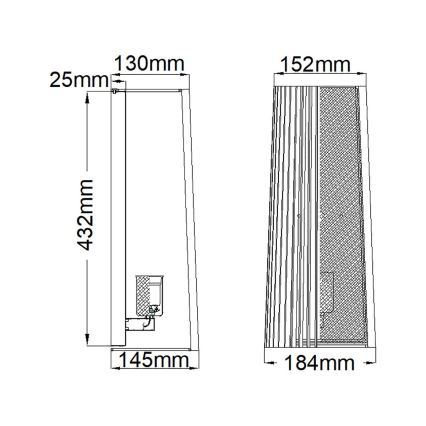 Quintiesse - Applique murale LINARA 1xE27/60W/230V noir/doré