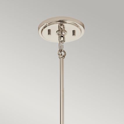 Quintiesse - Suspension sur tige MARILYN 1xE27/60W/230V Ø 19,5 cm chrome brillant/noir