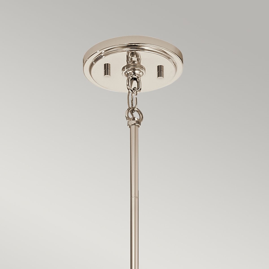 Quintiesse - Suspension sur tige MARILYN 1xE27/60W/230V Ø 19,5 cm chrome brillant/noir