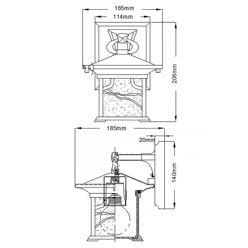 Quintiesse - Applique murale d'extérieur MORRIS S 1xE27/60W/230V IP44 bronze