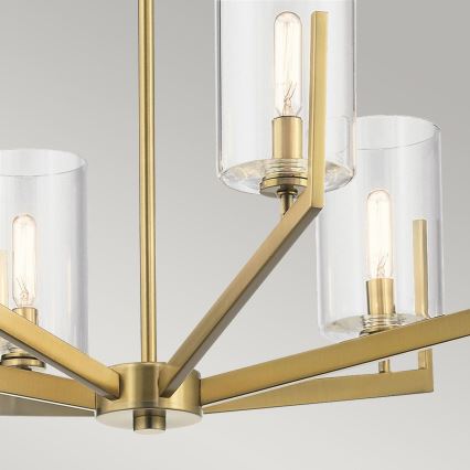 Quintiesse - Suspension sur tige NYE 6xE14/40W/230V Ø 71,1 cm dorée