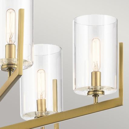 Quintiesse - Suspension sur tige NYE 6xE14/40W/230V Ø 71,1 cm dorée