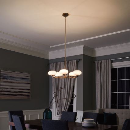 Quintiesse - Lustre LED à tige pour salle de bains PIM 5xG9/3W/230V Ø 71,1 cm IP44 doré