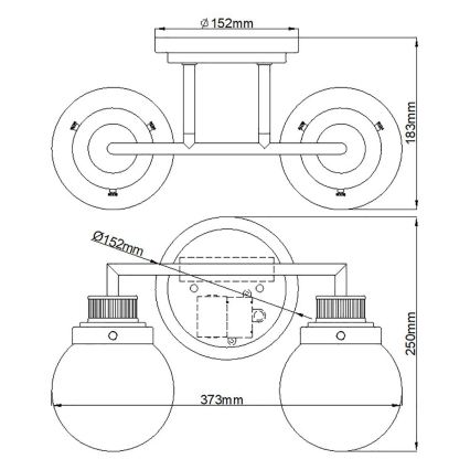 Quintiesse - Applique murale de salle de bains POPPY 2xE27/60W/230V IP44 dorée