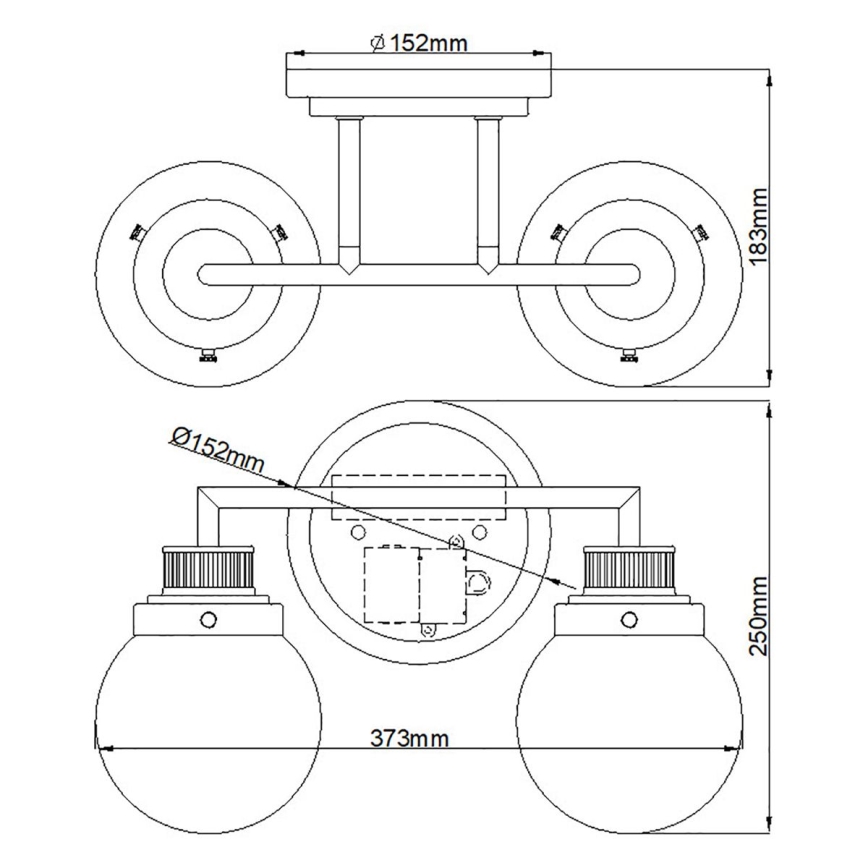 Quintiesse - Applique murale de salle de bains POPPY 2xE27/60W/230V IP44 dorée