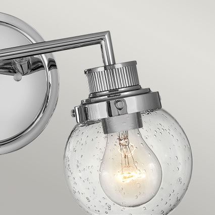 Quintiesse - Applique murale pour salle de bains POPPY 2xE27/60W/230V IP44 chrome brillant