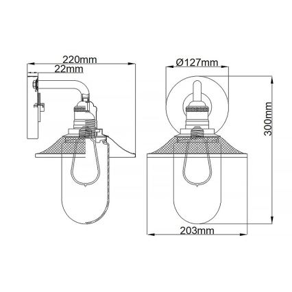Quintiesse - Applique murale de salle de bains RIGBY 1xE27/40W/230V IP44 bronze