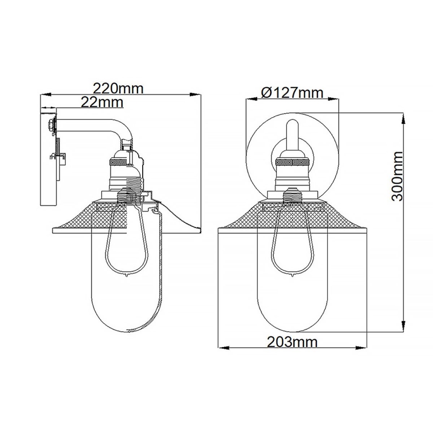 Quintiesse - Applique murale de salle de bains RIGBY 1xE27/40W/230V IP44 bronze
