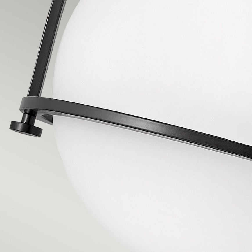 Quintiesse - Plafonnier SOMERSET 1xE27/60W/230V Ø 28,2 cm noir