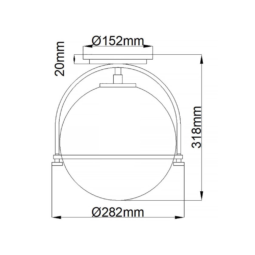 Quintiesse - Plafonnier SOMERSET 1xE27/60W/230V Ø 28,2 cm noir