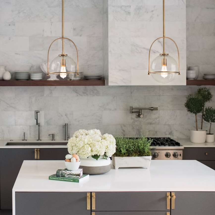 Quintiesse - Suspension sur tige SOMERSET 1xE27/60W/230V Ø 28,9 cm bronze