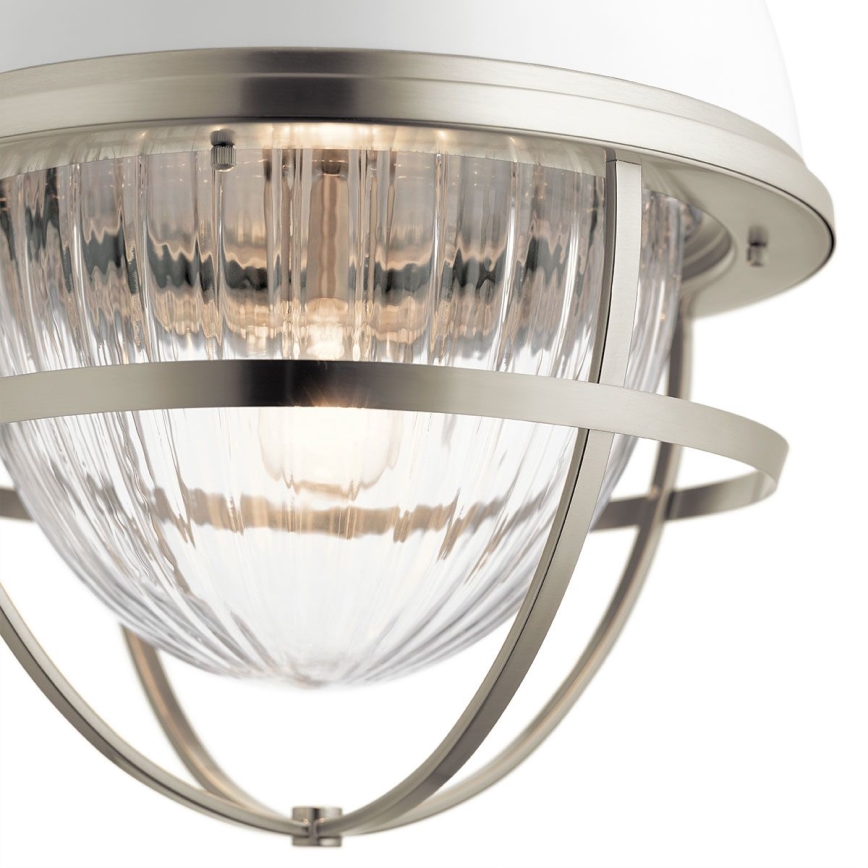 Quintiesse - Lustre sur tige TOLLIS 1x E27/40 W/230 V Ø 40,8 cm chrome mat
