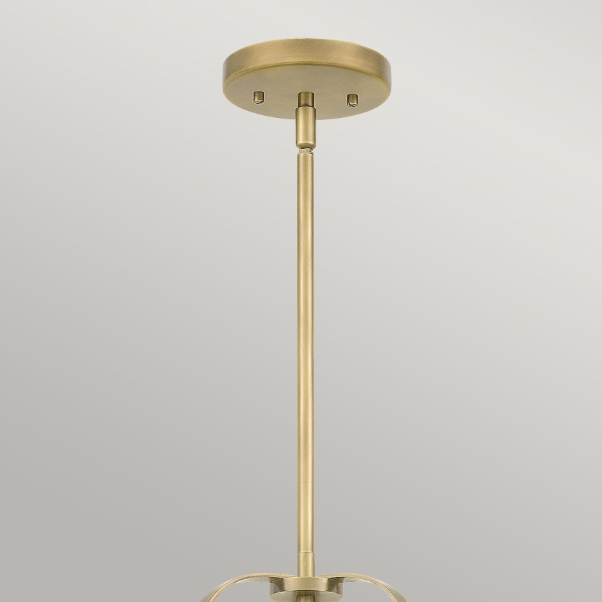Quintiesse - Suspension sur tige WIMBERLEY 3xE27/60W/230V Ø 35,6 cm, finition dorée