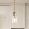 Quintiesse - Suspension sur tige KITNER 1xE27/60W/230V Ø 18 cm doré/noir