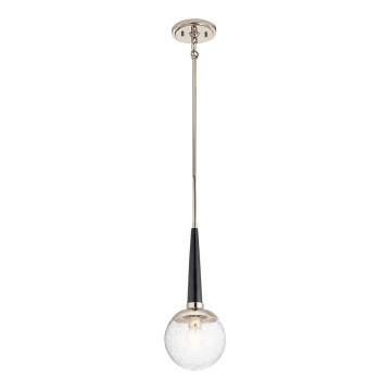 Quintiesse - Suspension sur tige MARILYN 1xE27/60W/230V Ø 19,5 cm chrome brillant/noir