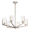 Quintiesse - Suspension sur tige NYE 6xE14/40W/230V Ø 71,1 cm chrome mat