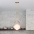 Quintiesse - Suspension sur tige SOMERSET 1x E27/60W/230V Ø 28,9 cm bronze