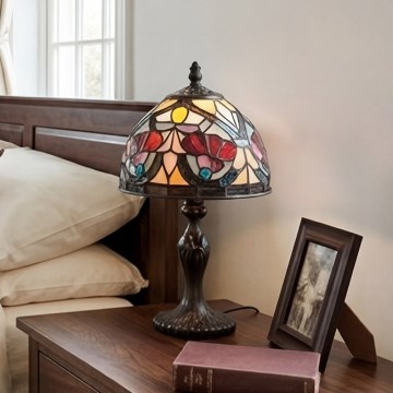 Quoizel - Lampe de table Tiffany LARISSA 1xE14/40W/230V Ø 20 cm