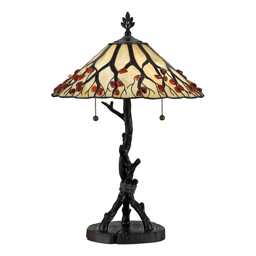 Quoizel - Lampe de table Tiffany WHISPERING 2xE27/60W/230V