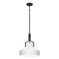 Quoizel - Lustre sur tige BRECKEN 2xE27/60W/230V noir/décor marbre
