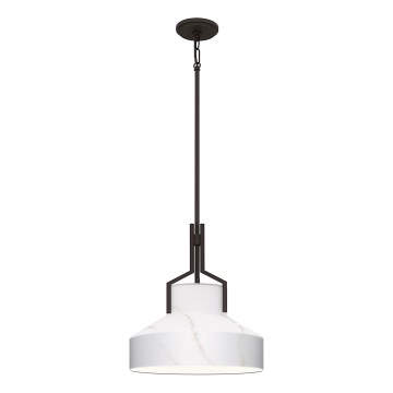 Quoizel - Lustre sur tige BRECKEN 2xE27/60W/230V noir/décor marbre