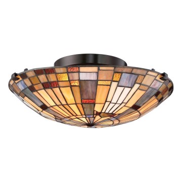 Quoizel - Plafonnier INGLENOOK 2xE27/60W/230V d. 40,7 cm