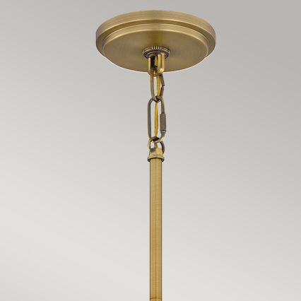 Quoizel - Lustre sur tige BRECKEN 2xE27/60W/230V doré / décor en marbre