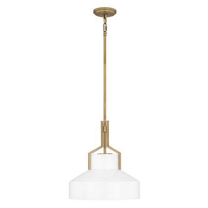 Quoizel - Suspension sur tige BRECKEN 2xE27/60W/230V doré/blanc