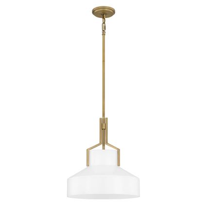 Quoizel - Suspension sur tige BRECKEN 2xE27/60W/230V doré/blanc