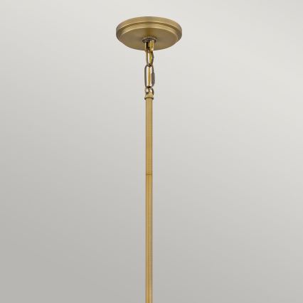 Quoizel - Suspension sur tige BRECKEN 2xE27/60W/230V doré/blanc